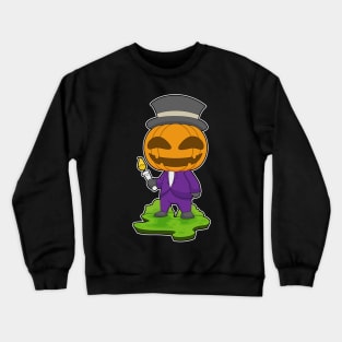 Gentleman Halloween Pumpkin Candle Crewneck Sweatshirt